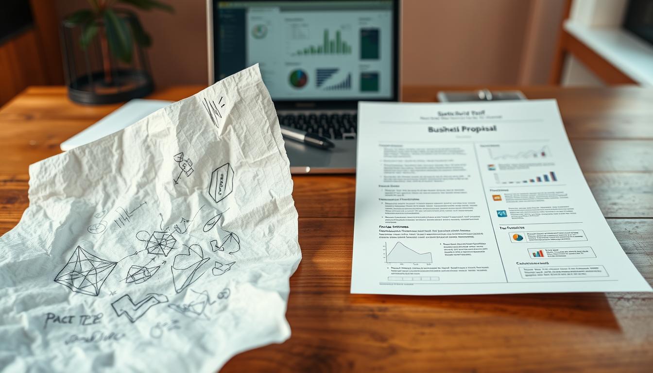 napkin sketch to professional document